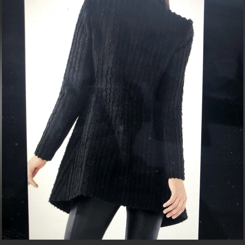 BCBG Black Long Coat - Picture 3 of 16
